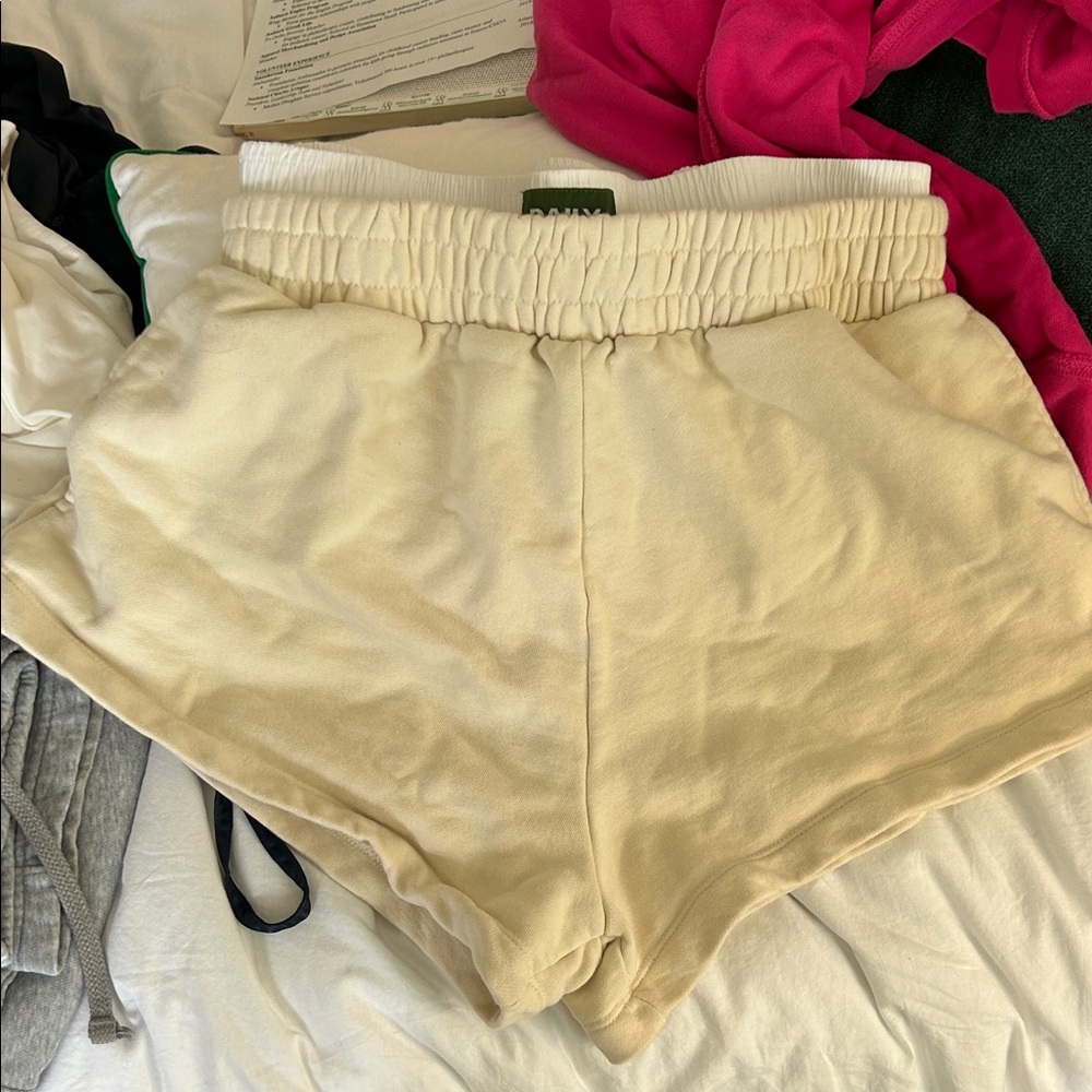 Daily Drills Cream Athletic Shorts